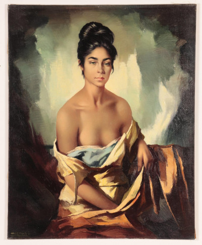 Domingo Huetos - Semi Nude in Elegance
