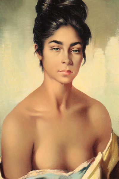 Domingo Huetos - Semi Nude in Elegance