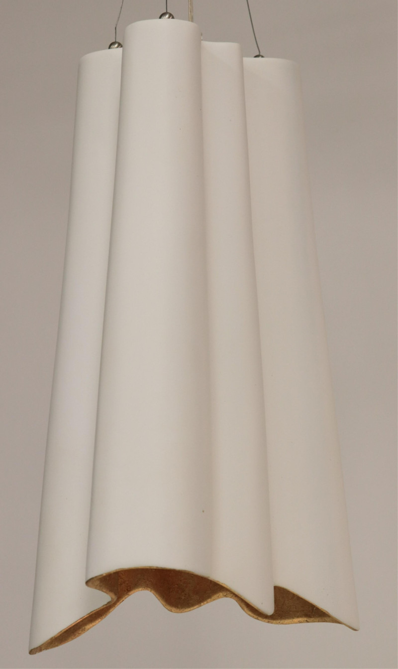 Contemporary Ceramic &quot;Hanging Drape&quot; Lantern