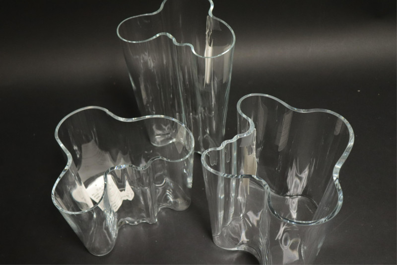 4 Alvar Aalto Glass Vases