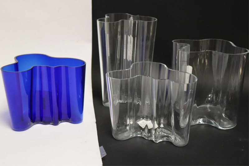 4 Alvar Aalto Glass Vases
