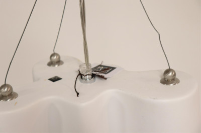 Siovered White Ceramic &quot;Hanging Drape&quot; Lantern