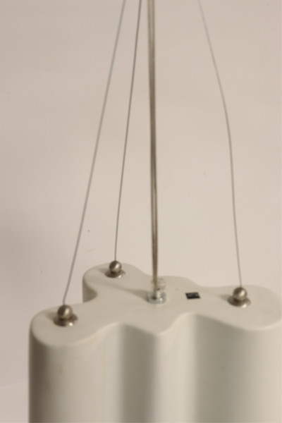 Copper &amp; White Ceramic &quot;Hanging Drape&quot; Lantern