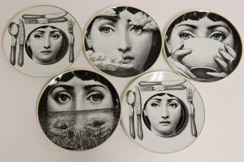 Fornasetti Rosenthal &quot;Temi e Variazioni&quot; Plates
