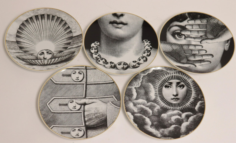 Fornasetti Rosenthal &quot;Teni e Variazioni&quot; Plates