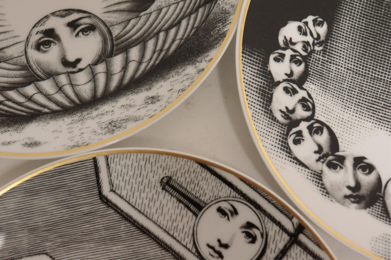 Fornasetti Rosenthal &quot;Teni e Variazioni&quot; Plates