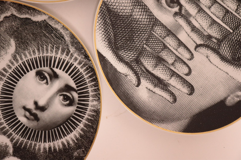 Fornasetti Rosenthal &quot;Teni e Variazioni&quot; Plates