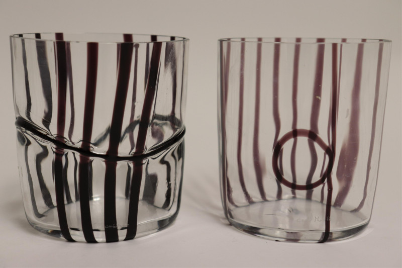 Carlo Moretti 7 Oblong Swirl Tumblers