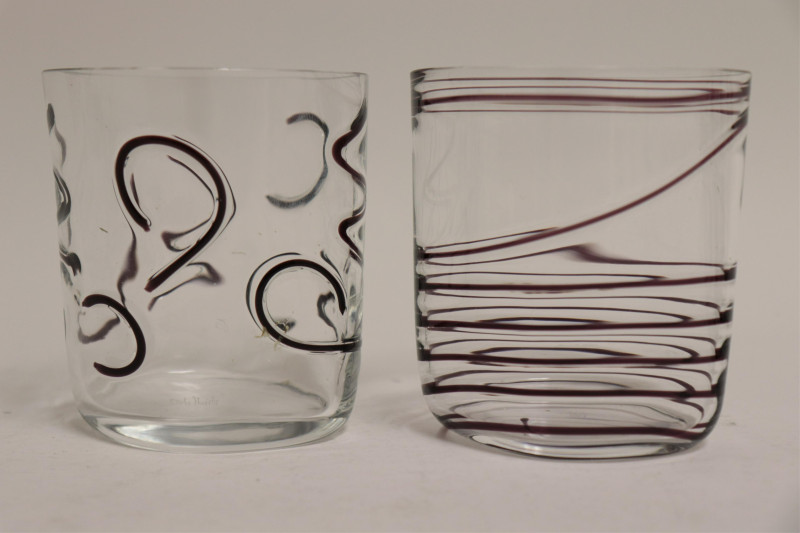 Carlo Moretti 7 Oblong Swirl Tumblers
