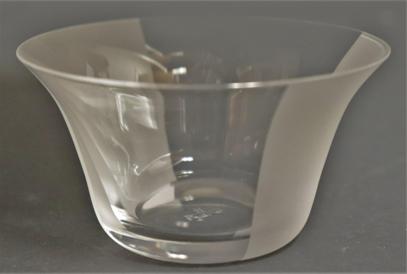 Hermes Etched Glass Bowls &amp; 12 Nut Dishes