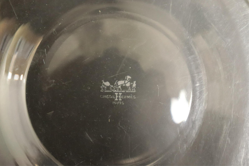 Hermes Etched Glass Bowls &amp; 12 Nut Dishes