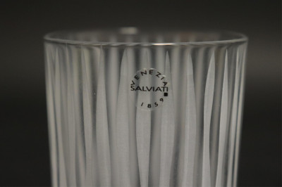 10 Salviati Etched Glass Cups