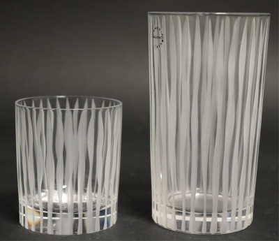 10 Salviati Etched Glass Cups
