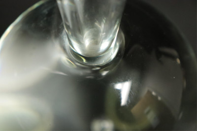 Two Clear Art Glass Bud Vases