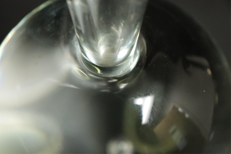 Two Clear Art Glass Bud Vases