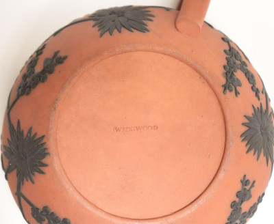 2 Wedgwood Rosso Antico Creamers