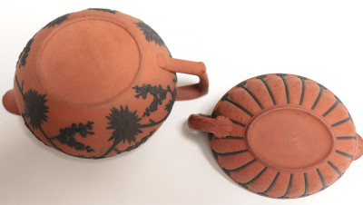 2 Wedgwood Rosso Antico Creamers