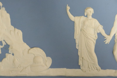 Wedgwood Blue Jasperware Plaque &quot;Hercules&quot;