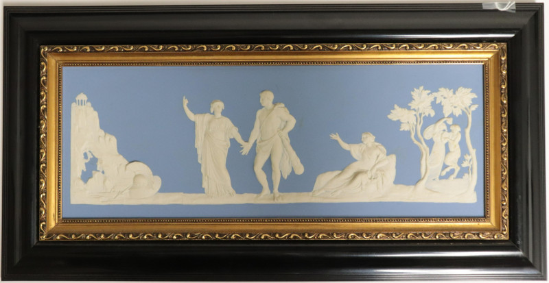 Wedgwood Blue Jasperware Plaque &quot;Hercules&quot;