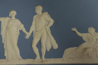 Wedgwood Blue Jasperware Plaque &quot;Hercules&quot;