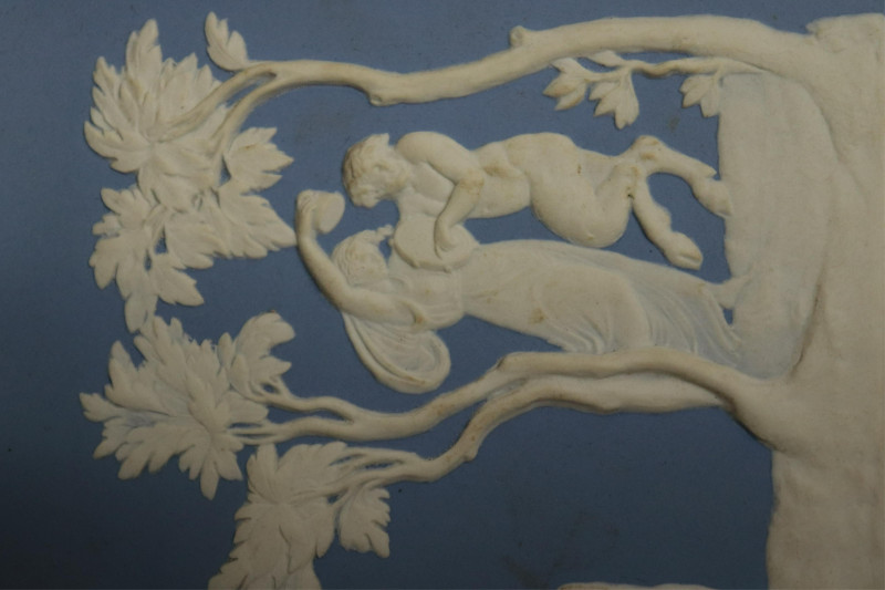 Wedgwood Blue Jasperware Plaque &quot;Hercules&quot;