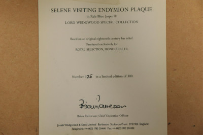 Wedgwood Jasperware Plaque &apos;Selene / Endymion&apos;