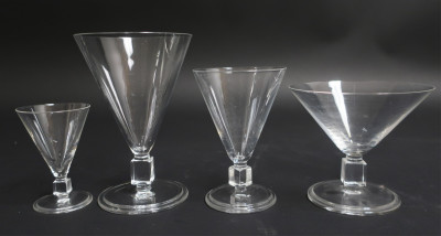 37 Pieces of Contemporary Clear Glass Stemware
