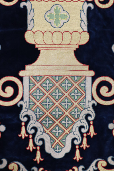 Spanish Silk Velvet Tapestry, urn design