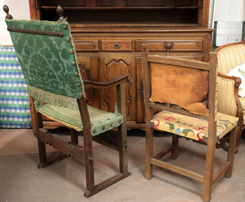 Antique Spanish Armchair and a Side Chair