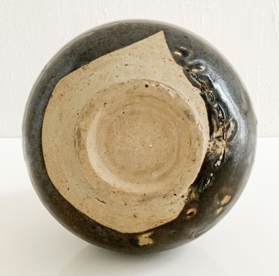 Chinese Song Style Black and Russet Glazed Ceramic Vase