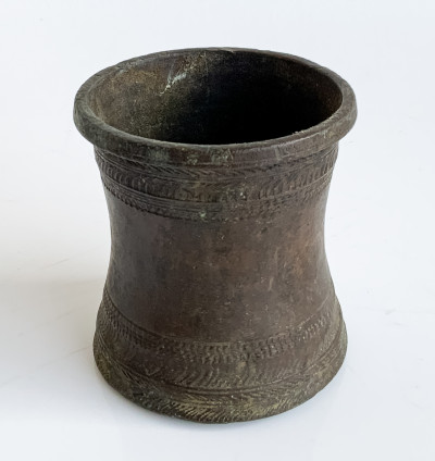 Nepalese Bronze Cups and Serving Tray