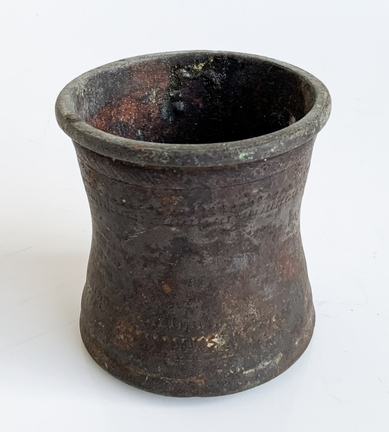 Nepalese Bronze Cups and Serving Tray